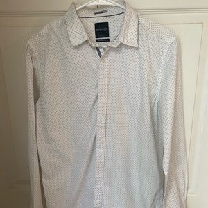 Men’s white long sleeve button up